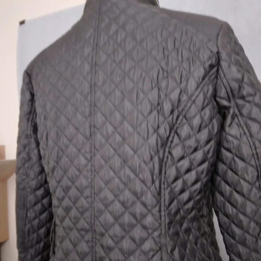 Michael Kors | Black Quilted Coat Snap/Zip | Size S - Picture 10 of 13